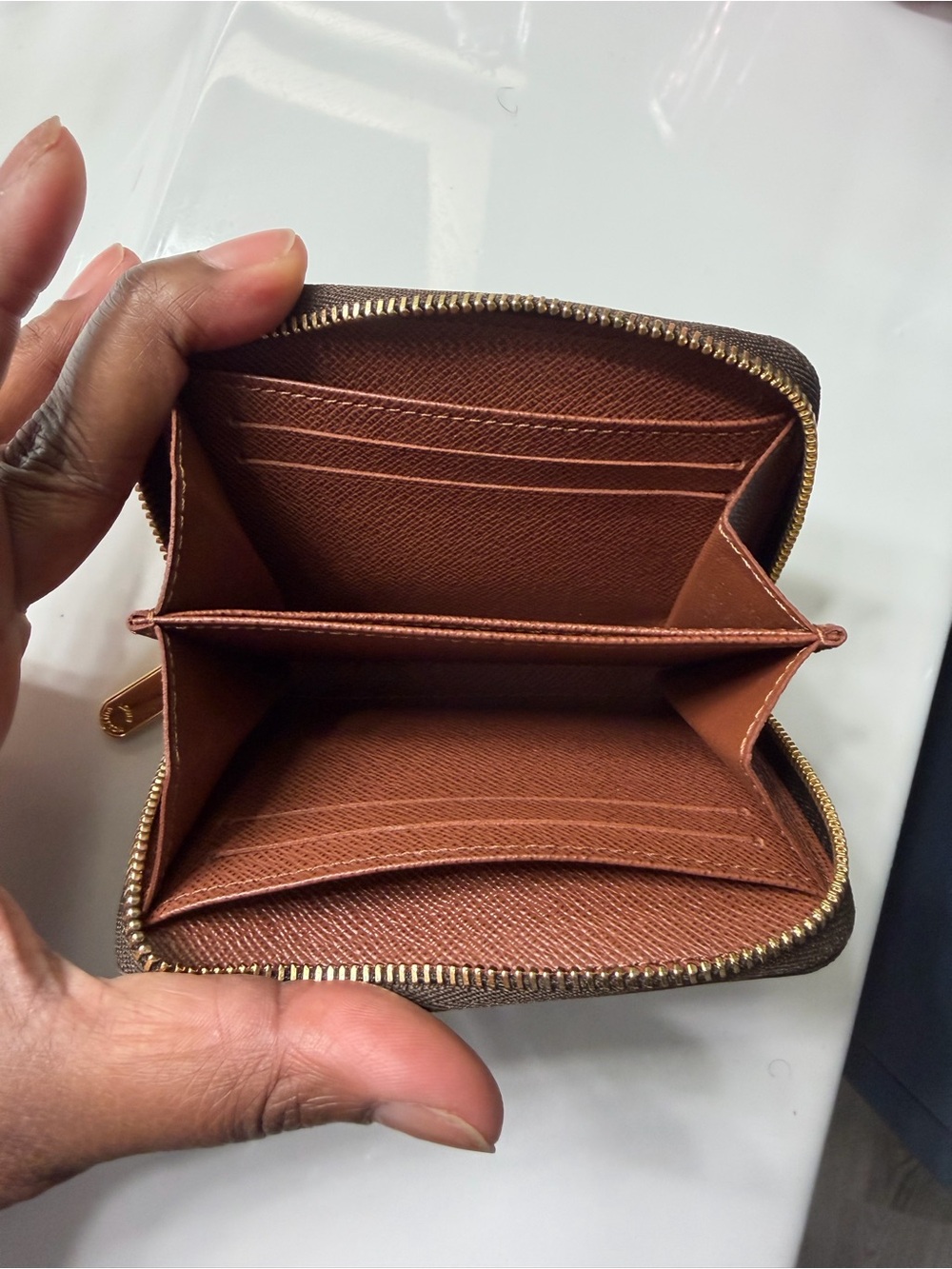 Louis Vuitton Brown Monogram Zip Card & Key Pouch - Picture 8 of 11
